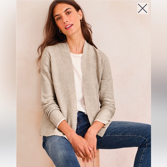 Eileen Fisher Sweaters - EILEEN FISHER Peruvian Organic-Cotton Cardigan, Size L, Oatmeal